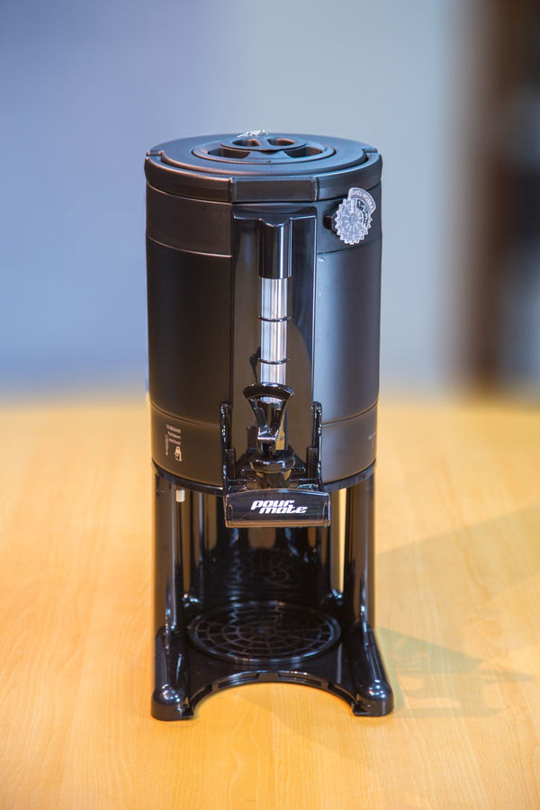 Ceramic Interior Double Wall Vacuum Beverage Dispenser 1Gallon - Pourmate