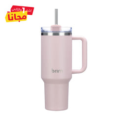 Large Travel Mug with Straw 40oz Baby Pink - Brim