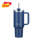 Large Travel Mug with Straw 40oz Navy Blue - Brim