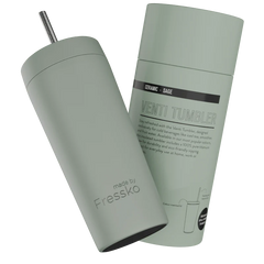 Sage Venti 20oz Ceramic Interior Reusable Cup with Titanium Straw - Fressko