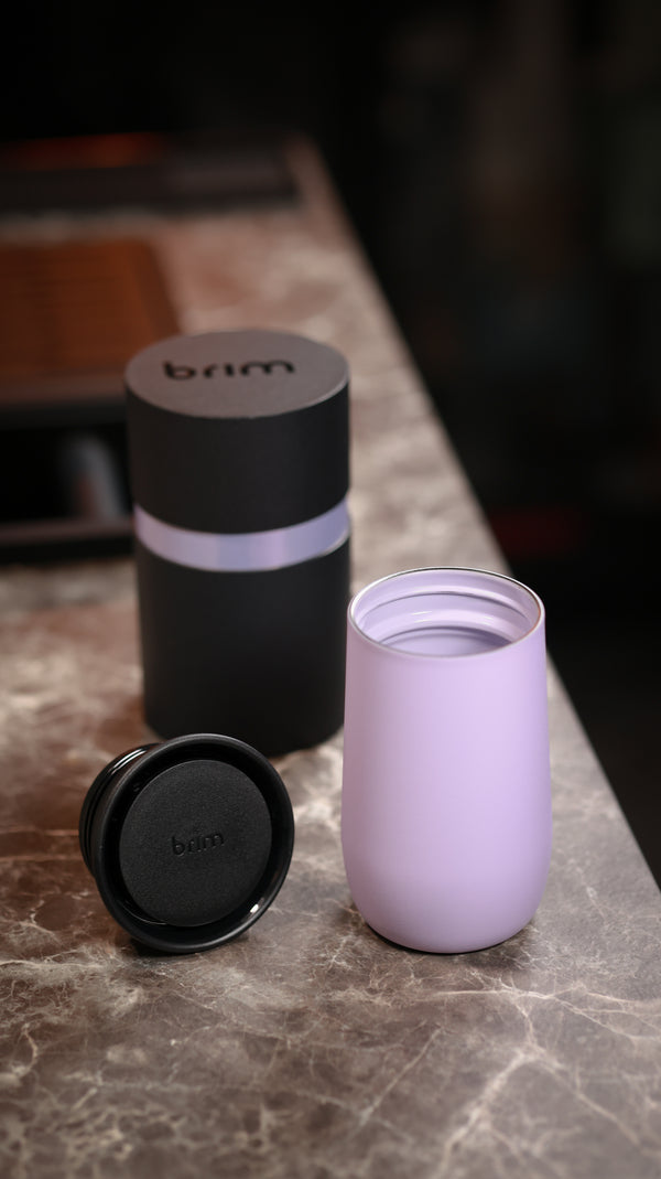 Lavender 10oz Ceramic Interior Reusable Cup - Brim