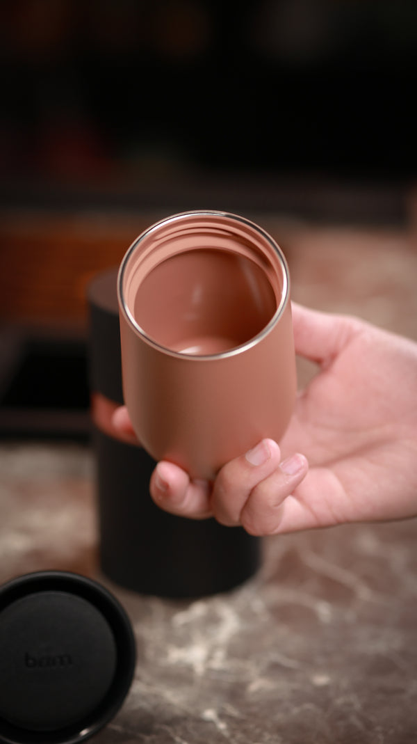 Amber 10oz Ceramic Interior Reusable Cup - Brim