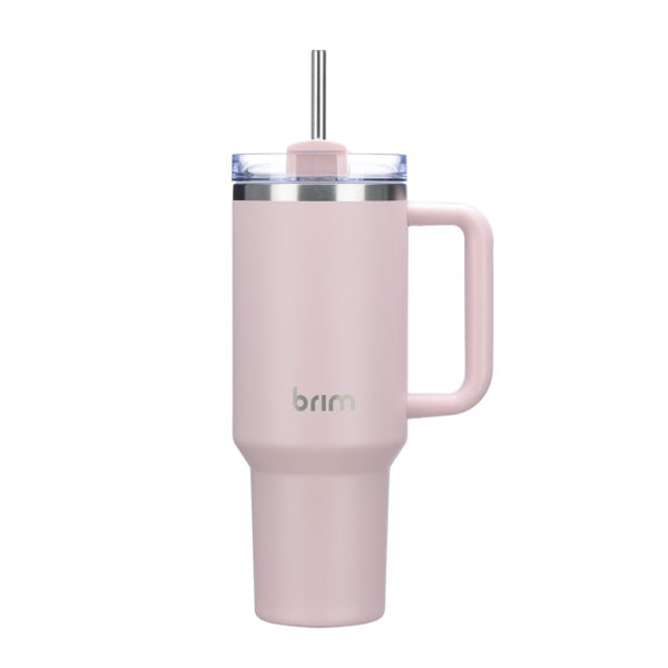 Large Travel Mug with Straw 40oz Baby Pink - Brim