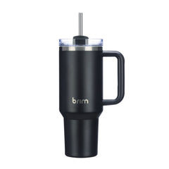 Large Travel Mug with Straw 40oz Jet Black - Brim
