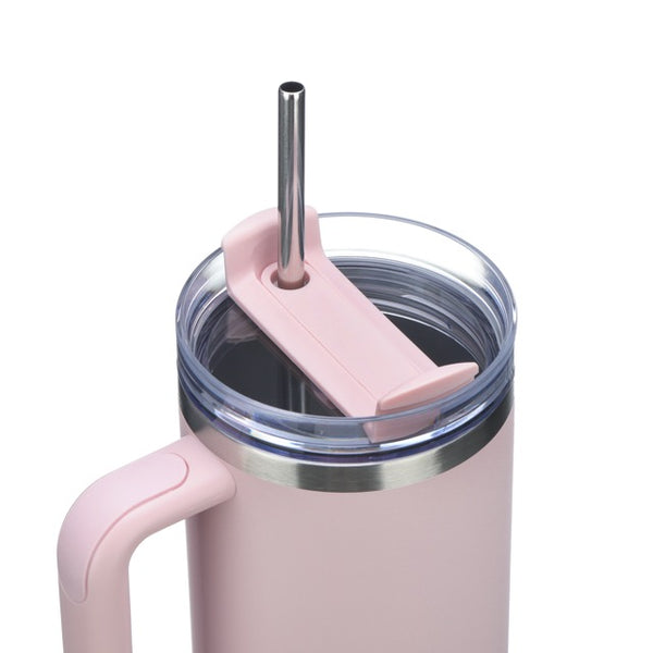 Large Travel Mug with Straw 40oz Baby Pink - Brim