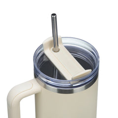 Large Travel Mug with Straw 40oz Ivory - Brim