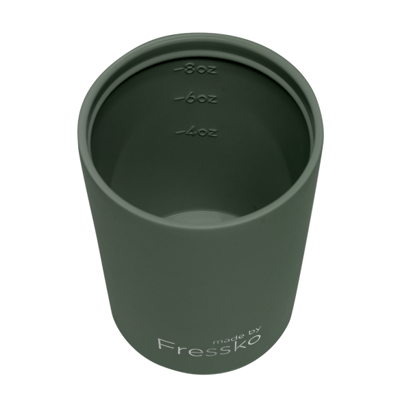Khaki Ceramic Interior Reusable Cup - Fressko