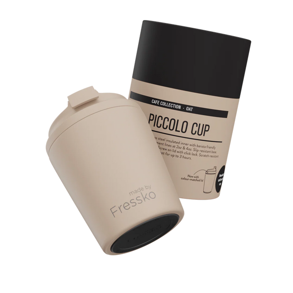 Piccolo Oat 4oz Stainless Steel Reusable Cup - Fressko