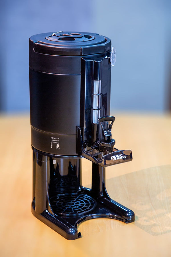 Ceramic Interior Double Wall Vacuum Beverage Dispenser 1Gallon - Pourmate