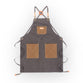 Grey Canvas Apron - 063D