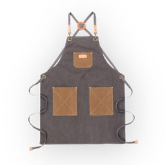 Grey Canvas Apron - 063D