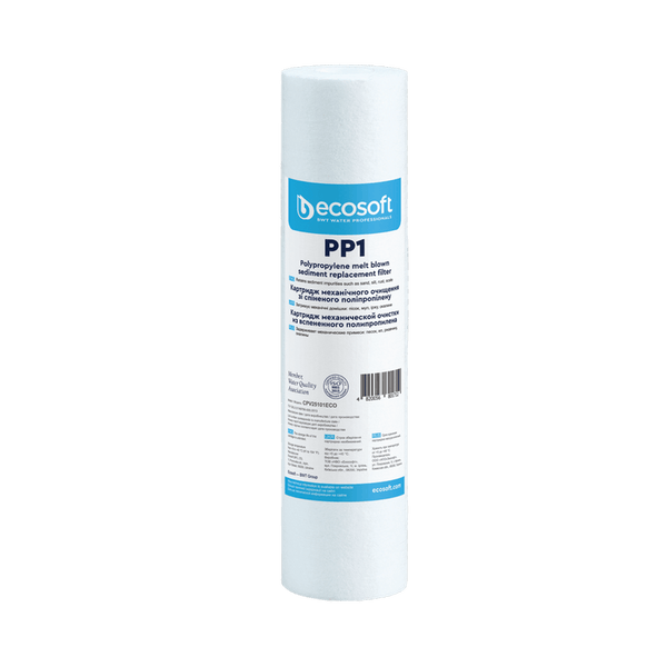 PP melt blown sediment filter 2.5″×10″ 1 micron - Ecosoft