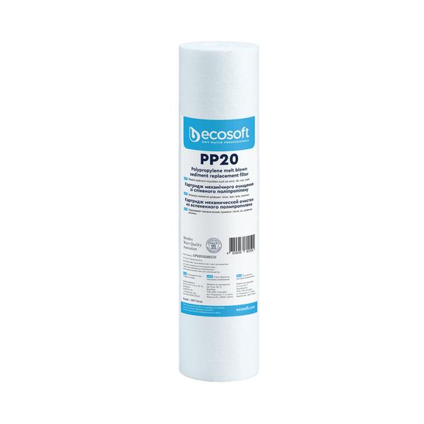 PP melt blown sediment filter 2.5″×10″ 20 micron - Ecosoft