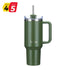 Large Travel Mug with Straw 40oz Forest Green - Brim