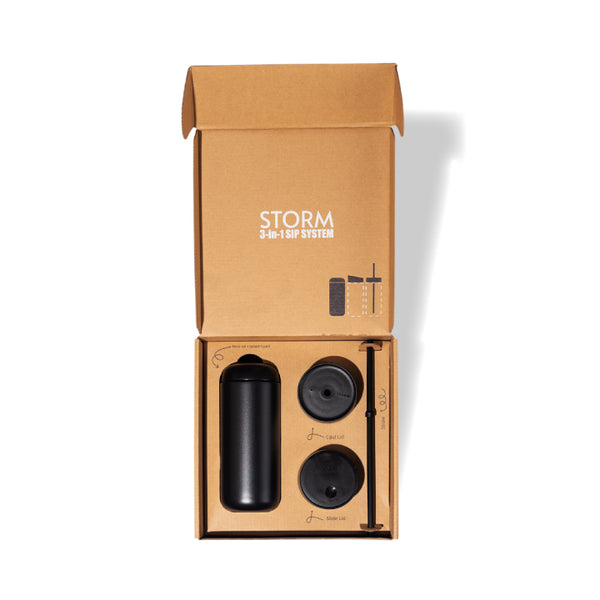 Carter Matte Black 16oz Reusable Cup - STORM