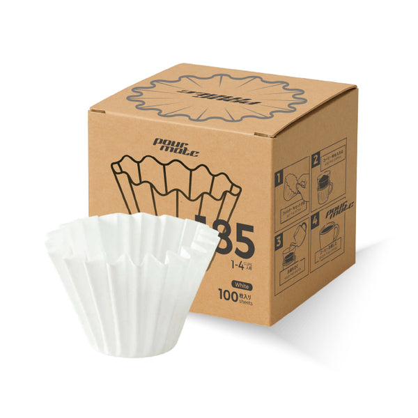 Wave Shape Coffee Paper Filter 185 (100 Sheets) - Pourmate