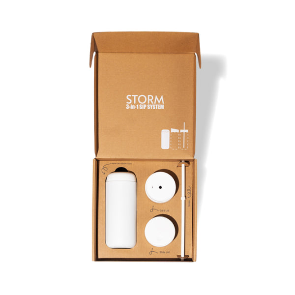 Carter Matte White 16oz Reusable Cup - STORM