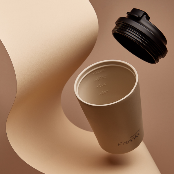 Oat Ceramic Interior Reusable Cup - Fressko