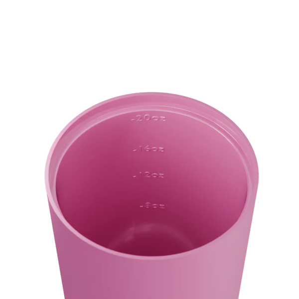 Bubblegum Venti 20oz Ceramic Interior Reusable Cup with Titanium Straw - Fressko