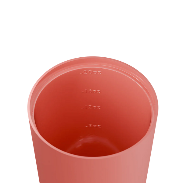 Coral Venti 20oz Ceramic Interior Reusable Cup with Titanium Straw - Fressko