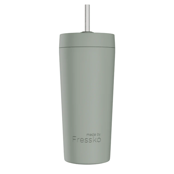 Sage Venti 20oz Ceramic Interior Reusable Cup with Titanium Straw - Fressko