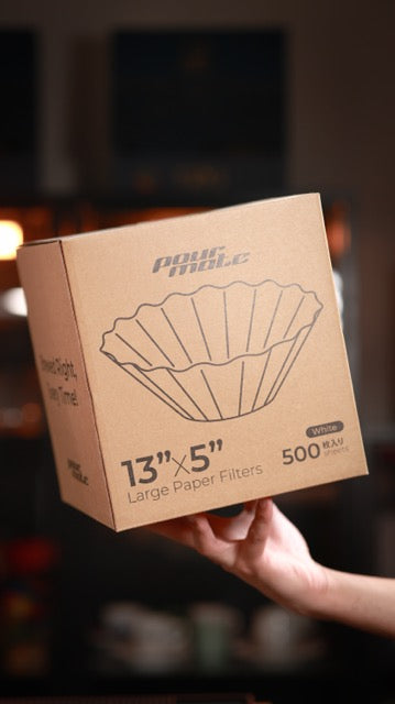 Large Paper Filters 13”x5” (500 Sheets) - Pourmate