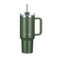 Large Travel Mug with Straw 40oz Forest Green - Brim
