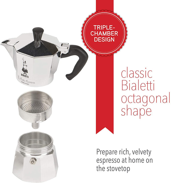 Moka Express StoveTop Coffee Maker (3-Cup) - Bialetti - Specialty Hub