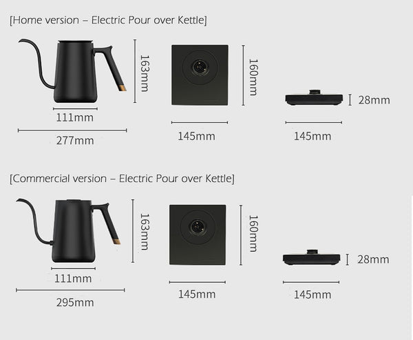 Fish Electric Kettle Black 600 Ml - Timemore - Specialty Hub