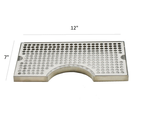 C605 - Cut Out Surface Mount Drip Tray 17x30cm - Krome - Specialty Hub